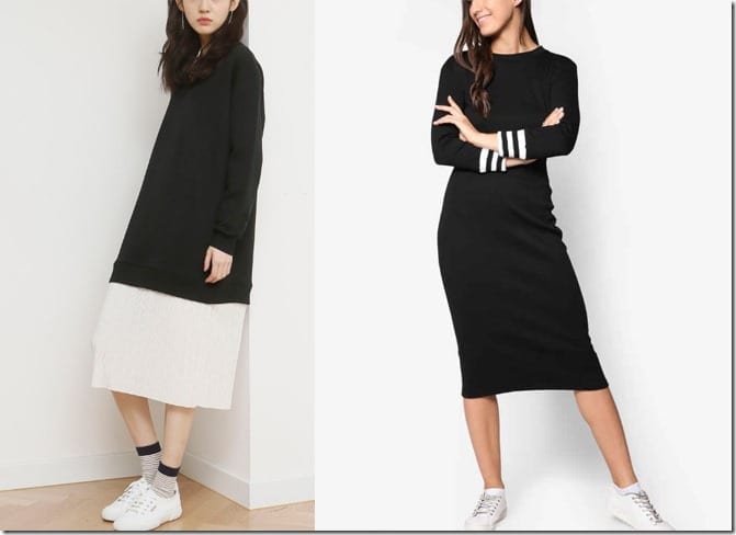 Express Your Love For Athleisure In These Sporty Minimalist Midi Dresses