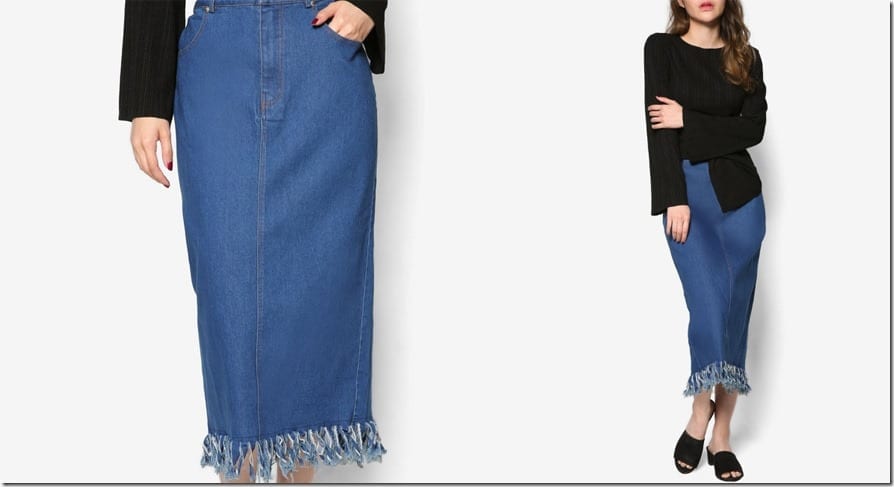 tassel-fringe-denim-skirt