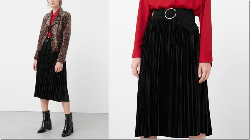 black-pleated-velvet-skirt