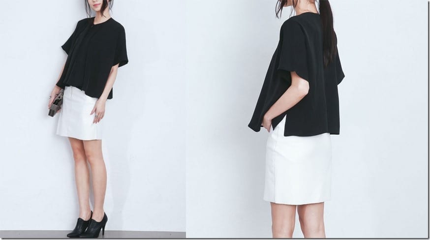 black-round-neck-flare-tee