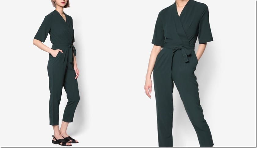 green-wrap-style-short-sleeve-jumpsuit