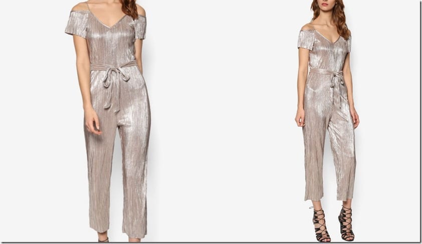 metallic-gold-cold-shoulder-jumpsuit