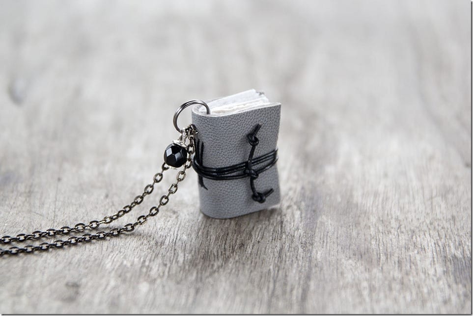 10 Mini Book Charm Necklace Styles For The Bookworms