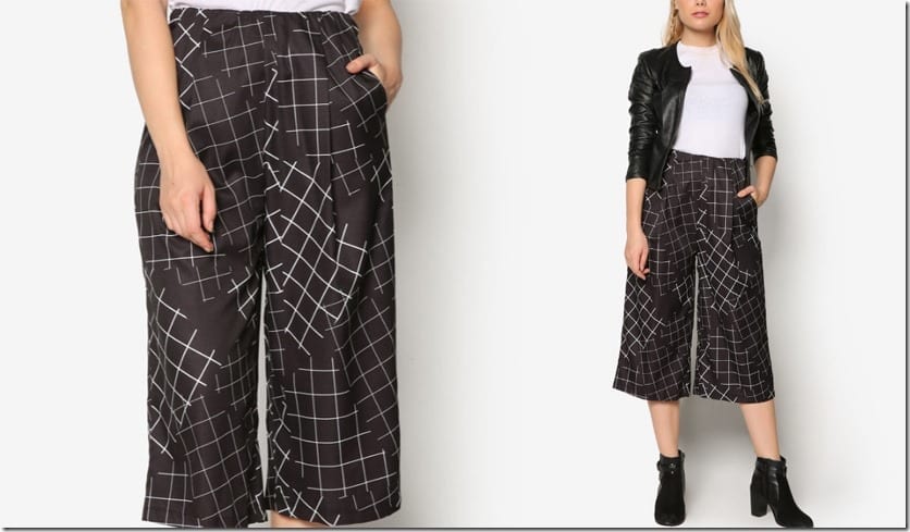 monochrome-check-culottes