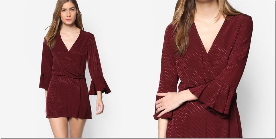 burgundy-jacquard-drape-romper