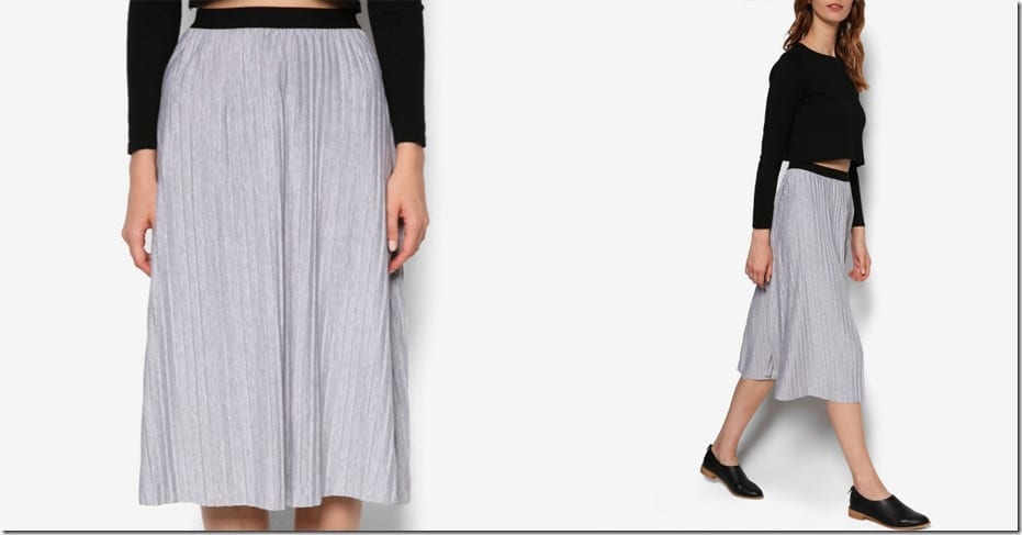 Dreamy Grey Midi Skirt Styles To Wear This Valentine's Day