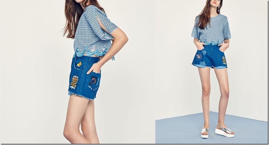 embroidered-patch-denim-shorts