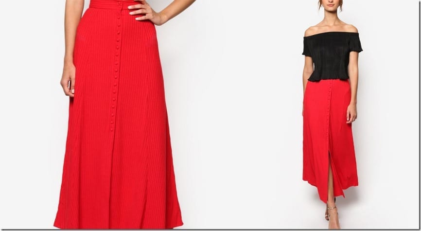 front-button-red-maxi-skirt