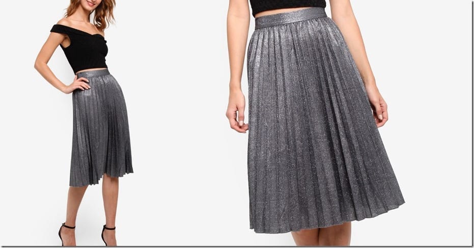 glittery-grey-pleated-midi-skirt