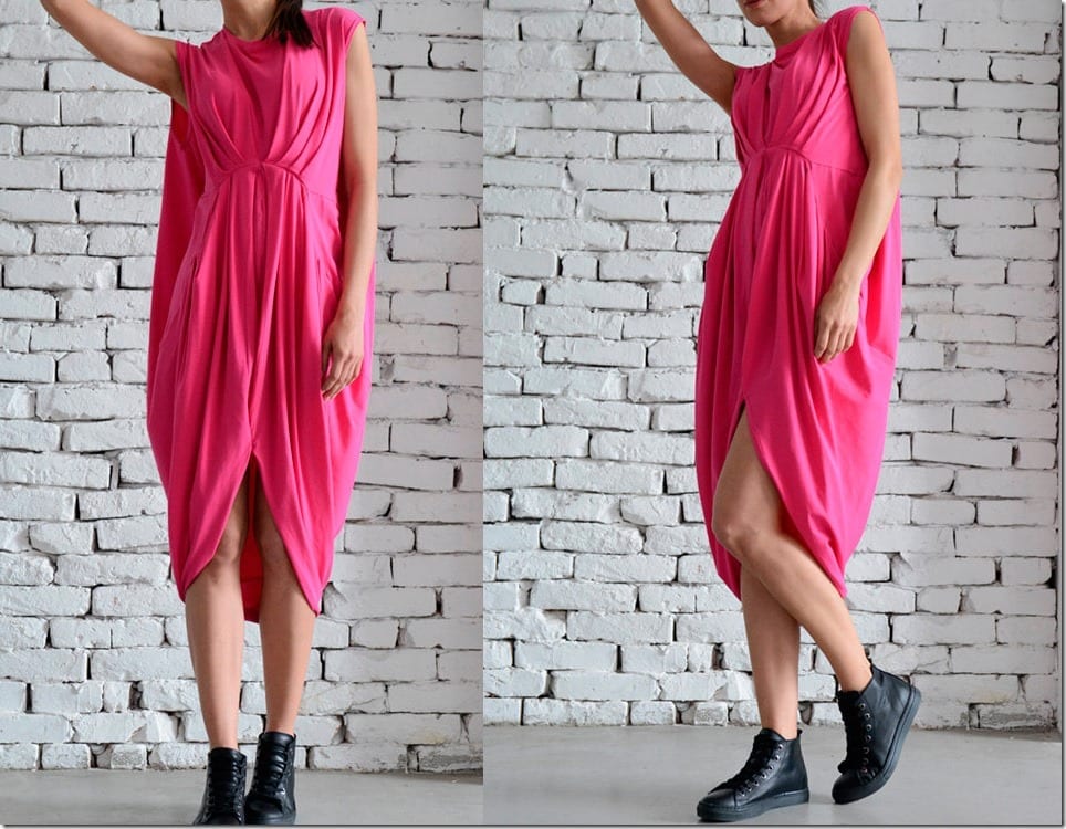 loose-asymmetrical-pink-midi-dress