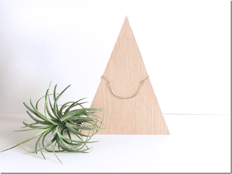 minimal-wood-triangle-necklace-display