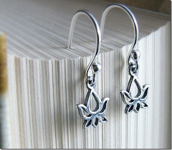 simple-silver-lotus-flower-earrings