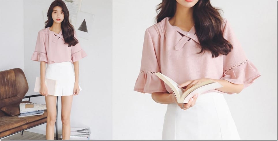 elegant-pink-ruffle-blouse