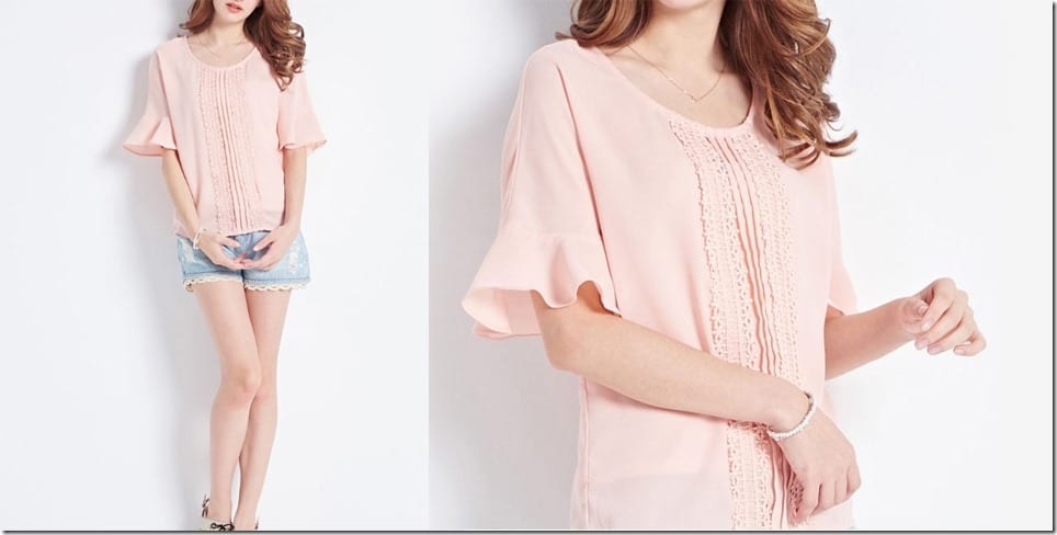 lace-trim-pink-pleated-blouse