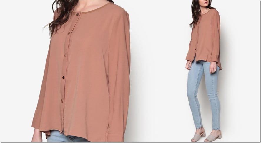 minimal-brown-button-down-blouse