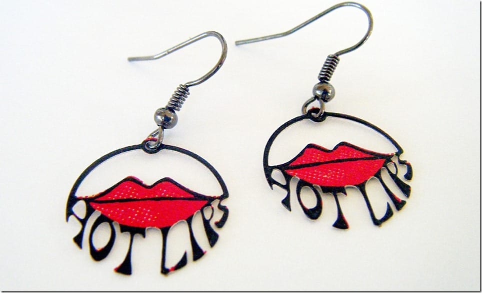 retro-hot-red-lip-dangle-earrings