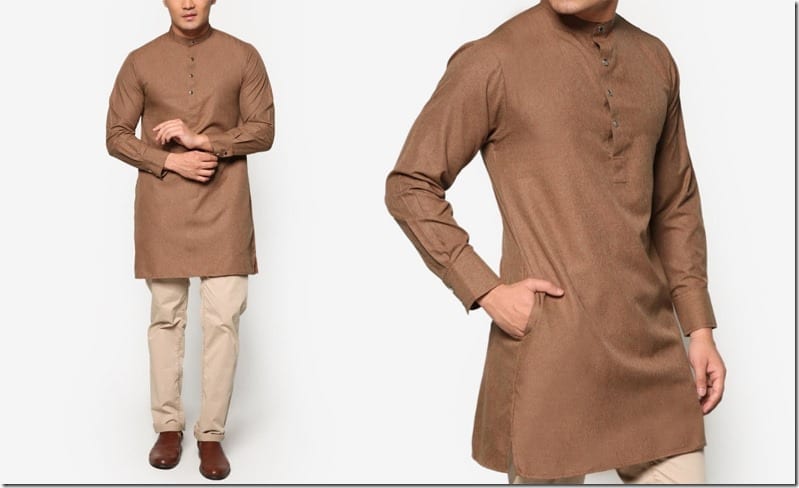 stand-collar-brown-kurta-top