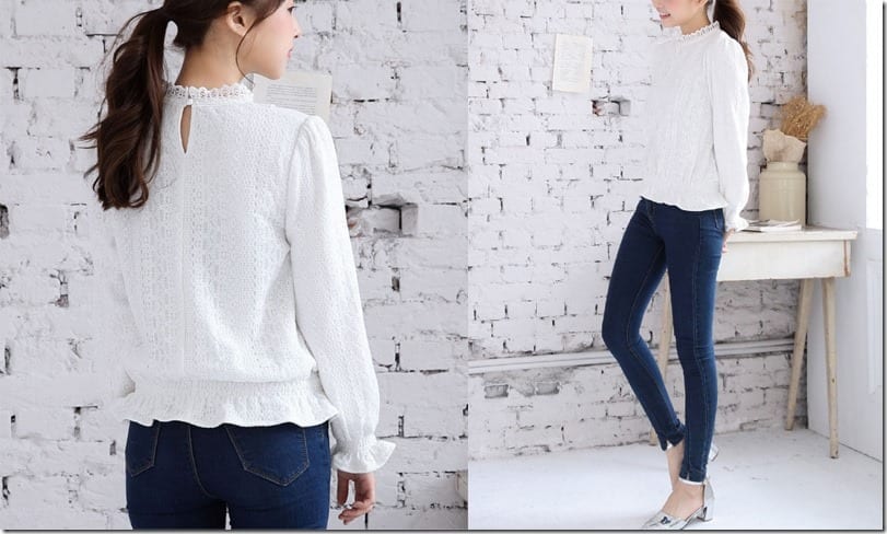 white-high-neck-lace-collared-top