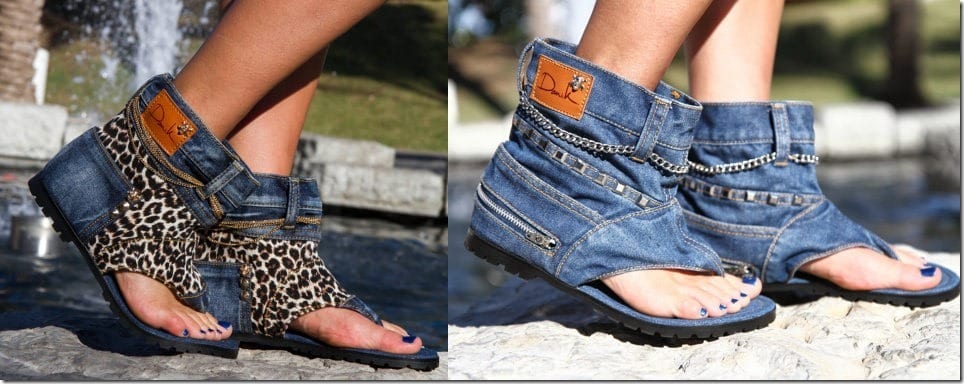 Slip Your Feet In Cozy Statement Denim Sandals + Free Your Toes