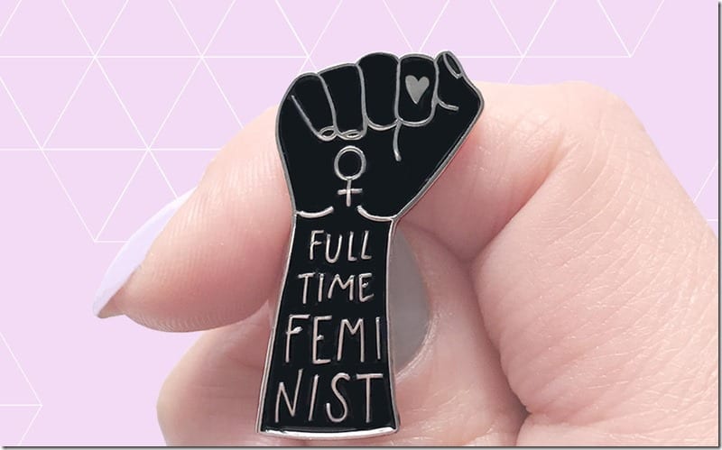 full-time-feminist-enamel-pin