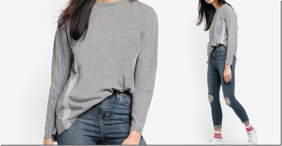 grey-stripe-hybrid-long-sleeve-top