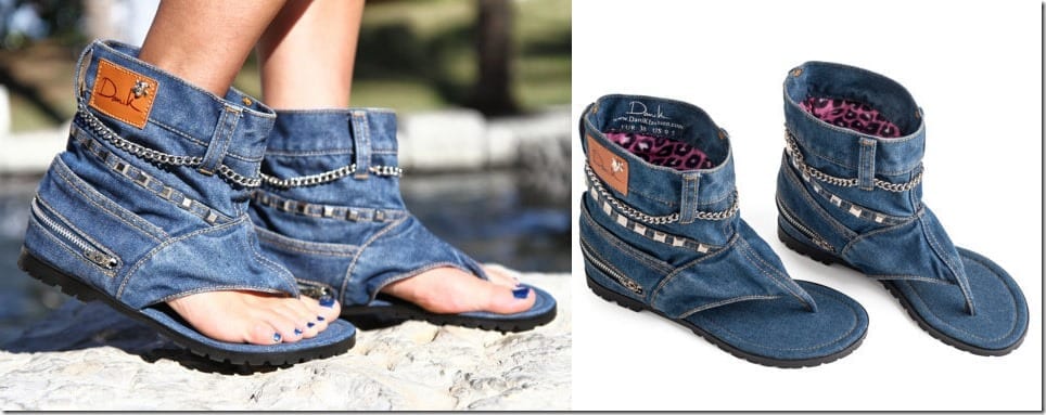 Slip Your Feet In Cozy Statement Denim Sandals + Free Your Toes