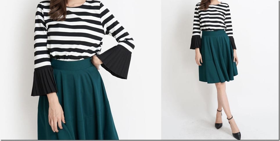 striped-top-contrast-bell-sleeves