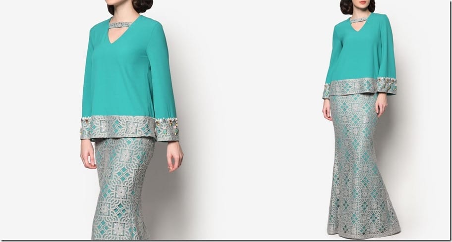 turquoise-lace-crepe-modern-kurung