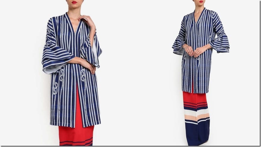 nautical-knot-stripe-print-bell-sleeve-kurung