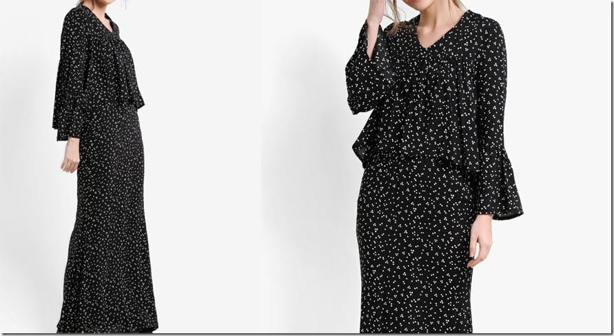 polka-dot-black-gathered-empire-kurung