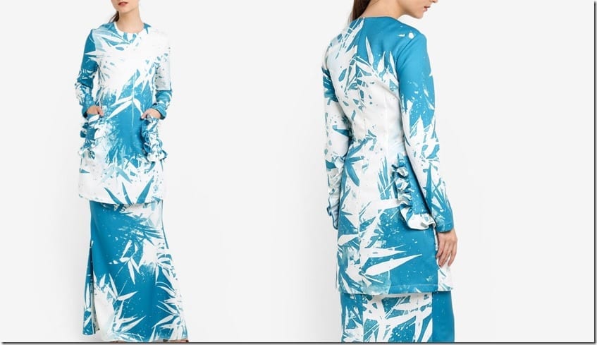 teal-blue-bamboo-print-kurung