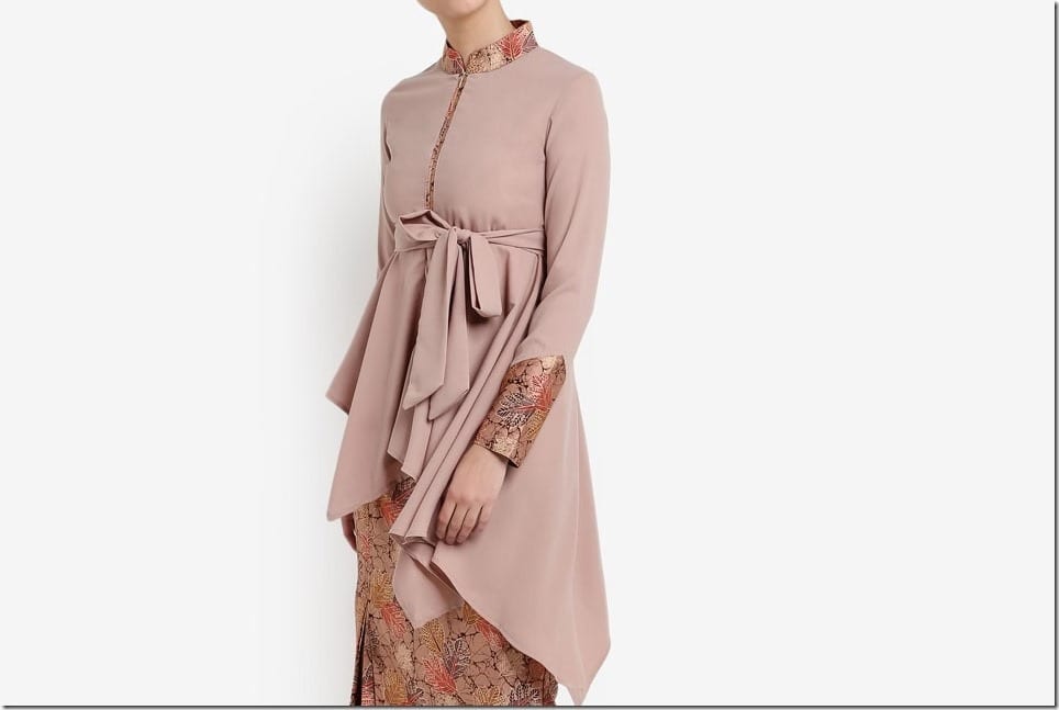 Fashionista NOW: Baju Raya Style Idea ~ Batik-Inspired Kurung With Mandarin Collar