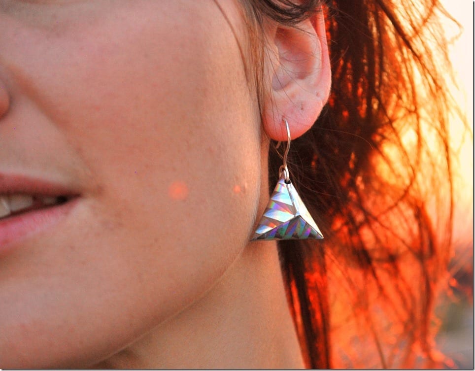 holographic-origami-triangle-earrings