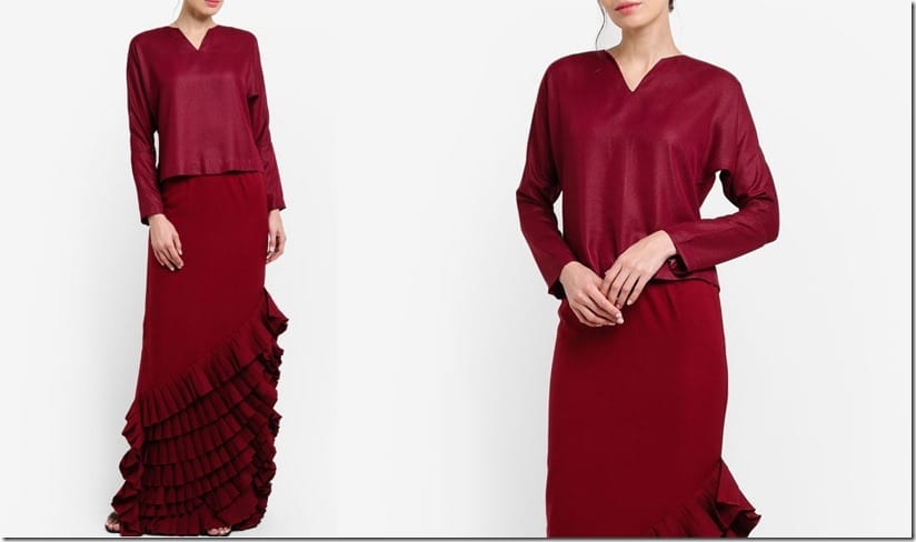 maroon-ruffle-skirt-mod-kurung