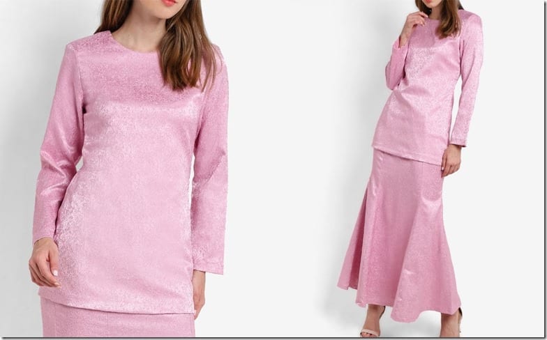 minimal-pink-jacquard-kurung-moden