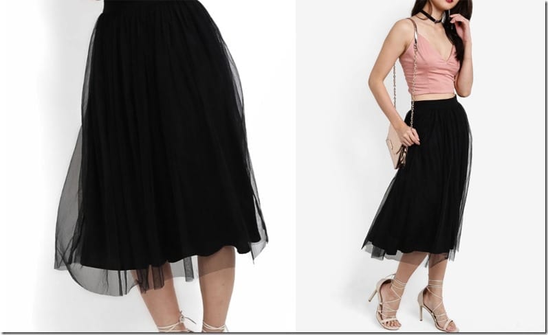 black-mesh-layered-midi-skirt