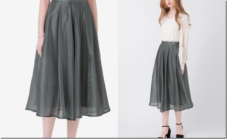 dark-grey-pleated-flowy-skirt