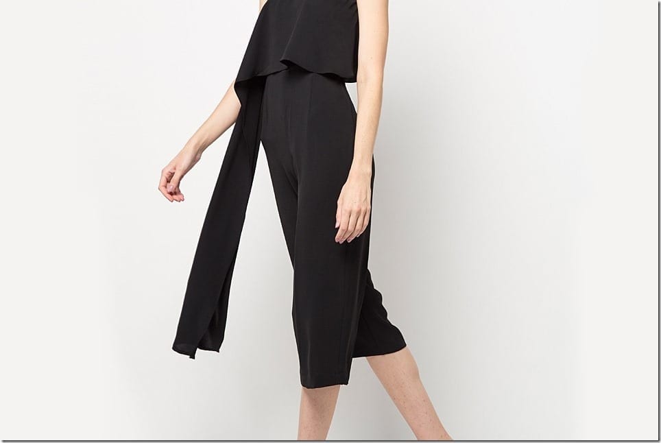 black midi jumpsuit