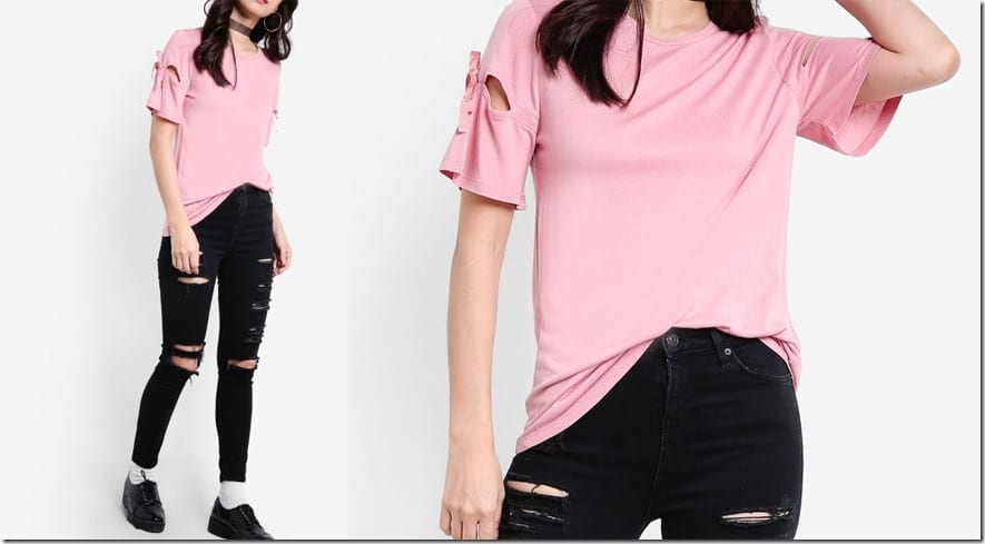 pink-ribbon-sleeve-tee