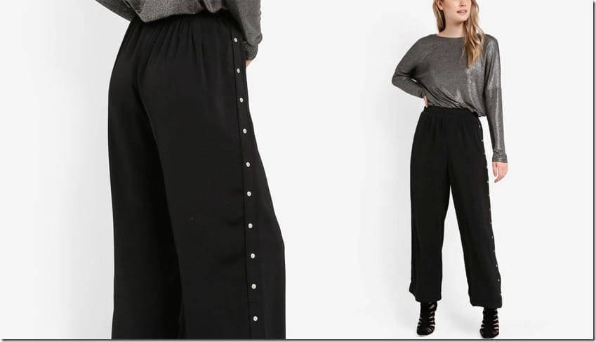 snap-button-flared-jogger-pants