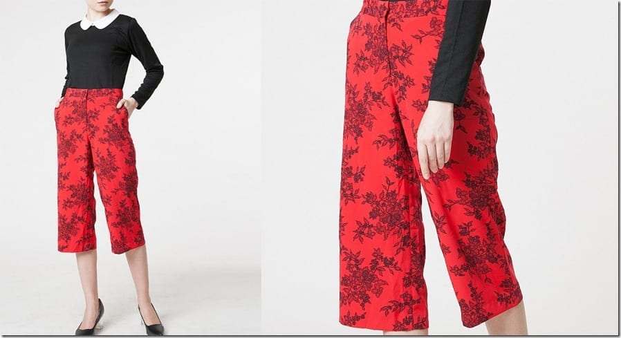 red-floral-print-culottes