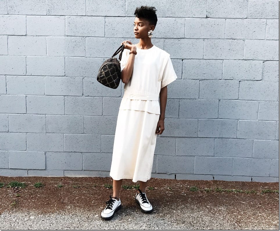 Fashionista NOW: 80s Vintage Minimalist Midi Dress Style Ideas