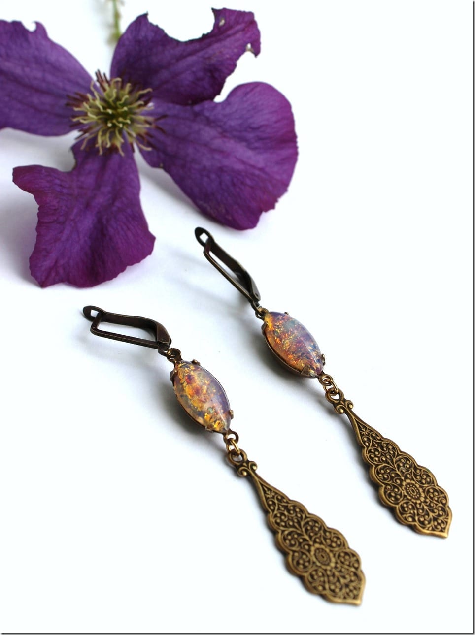 antique-brass-floral-oriental-drop-earrings