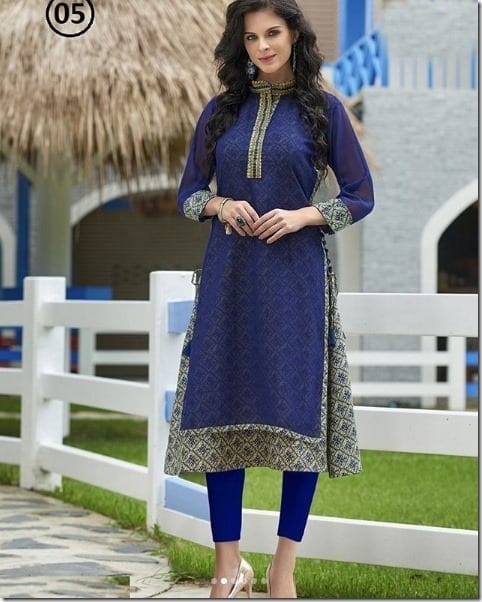 Embroidered Festive Kurti Styles Diwali 2017 Fashion Inspiration