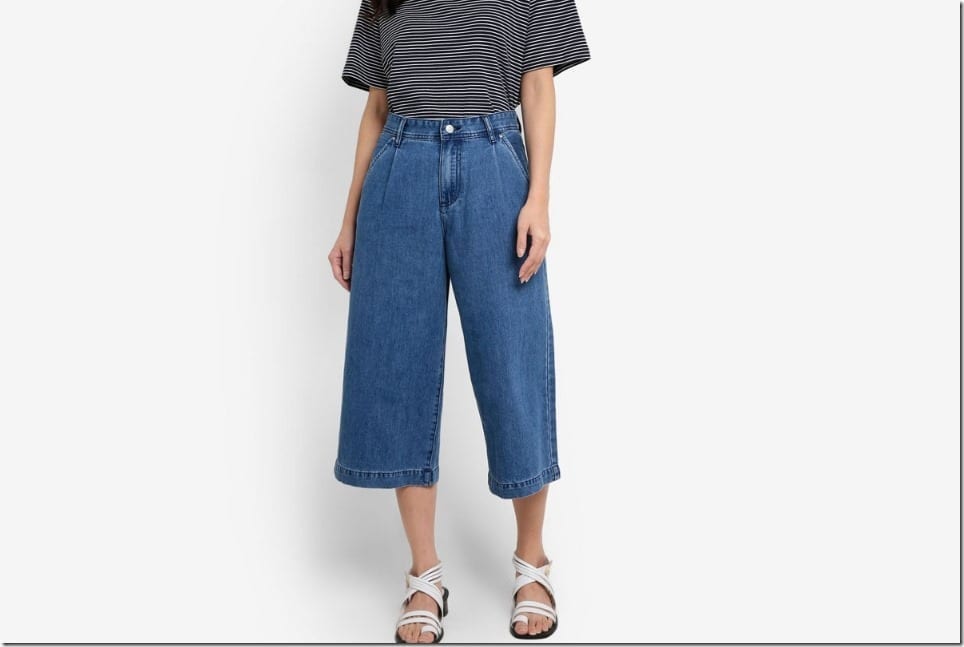 Denim Culottes For That Casual Retro Flare