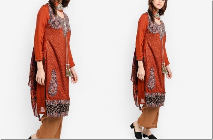 earthy-cinnamon-embroidered-kurti-set