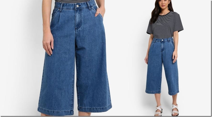 Denim Culottes For That Casual Retro Flare