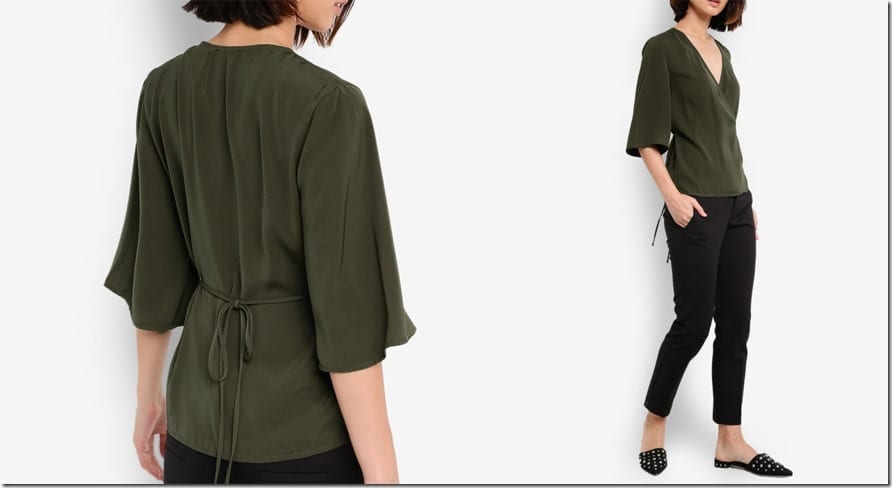 olive-tie-wrap-blouse