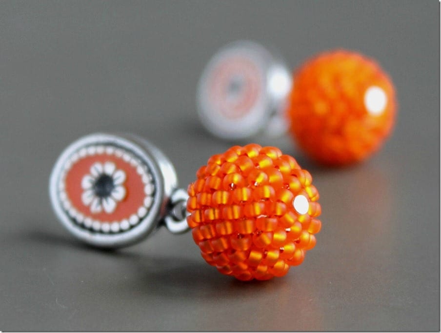 statement-orange-beaded-drop-earrings