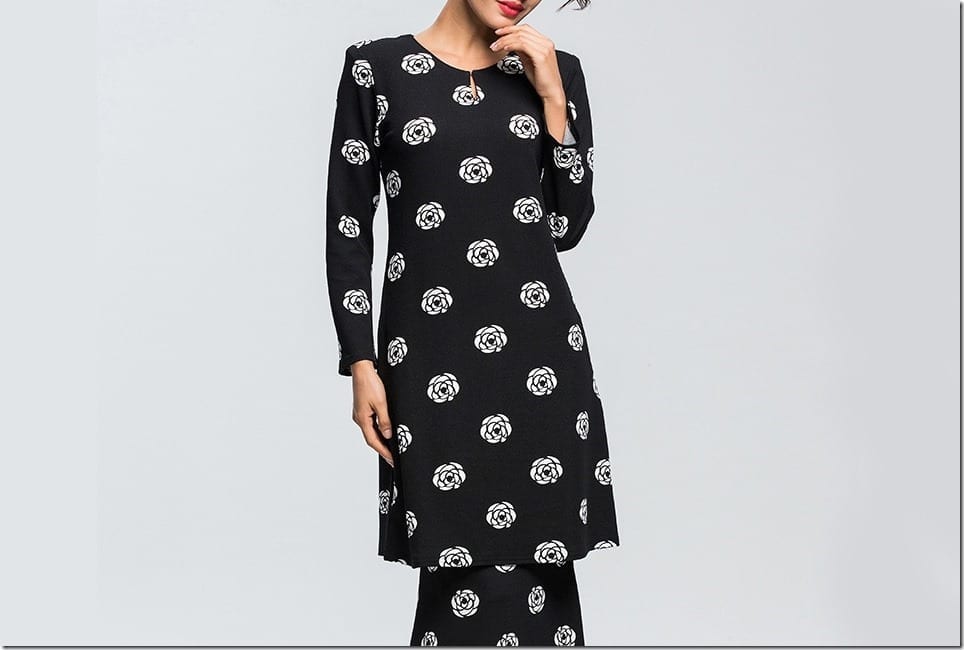 Modern Monochrome Baju Kurung Style Ideas